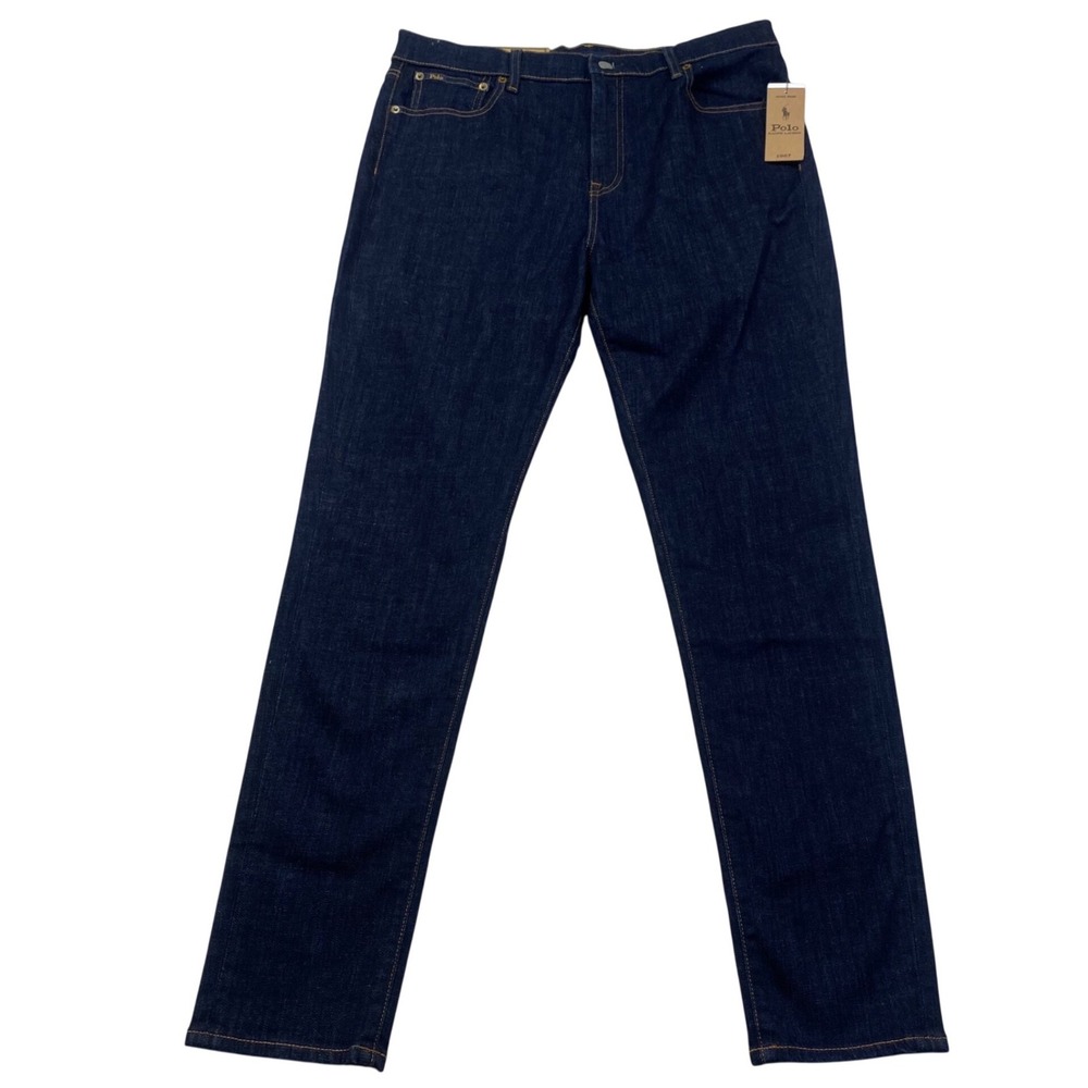 Polo Ralph Lauren High Rise Skinny Jeans Womens 32 Dark Indigo High Stretch NEW
